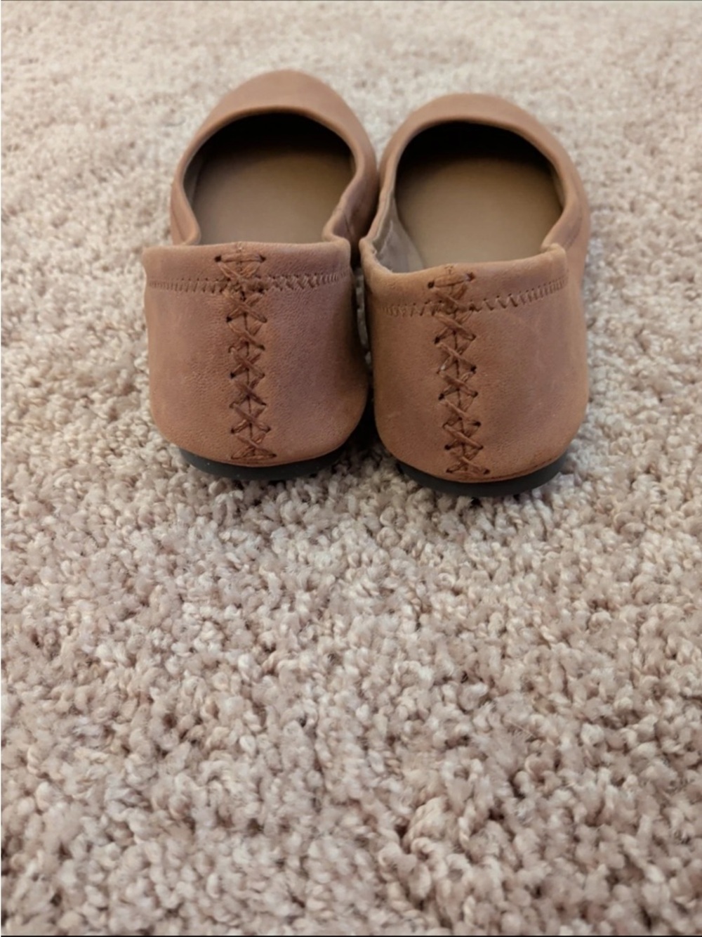 Lucky Brand Blush Tan Ballet Flats Leather Emmie Size 7.5M - Picture 5 of 9